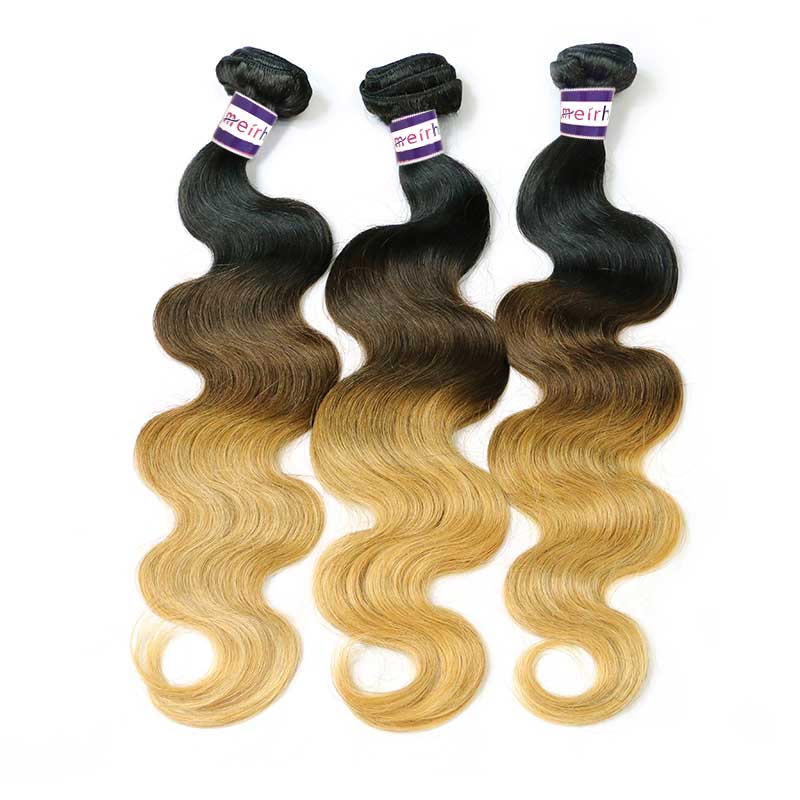 Ombre Brazilian Body Wave Hair 3 Tone Colors 1B/427 